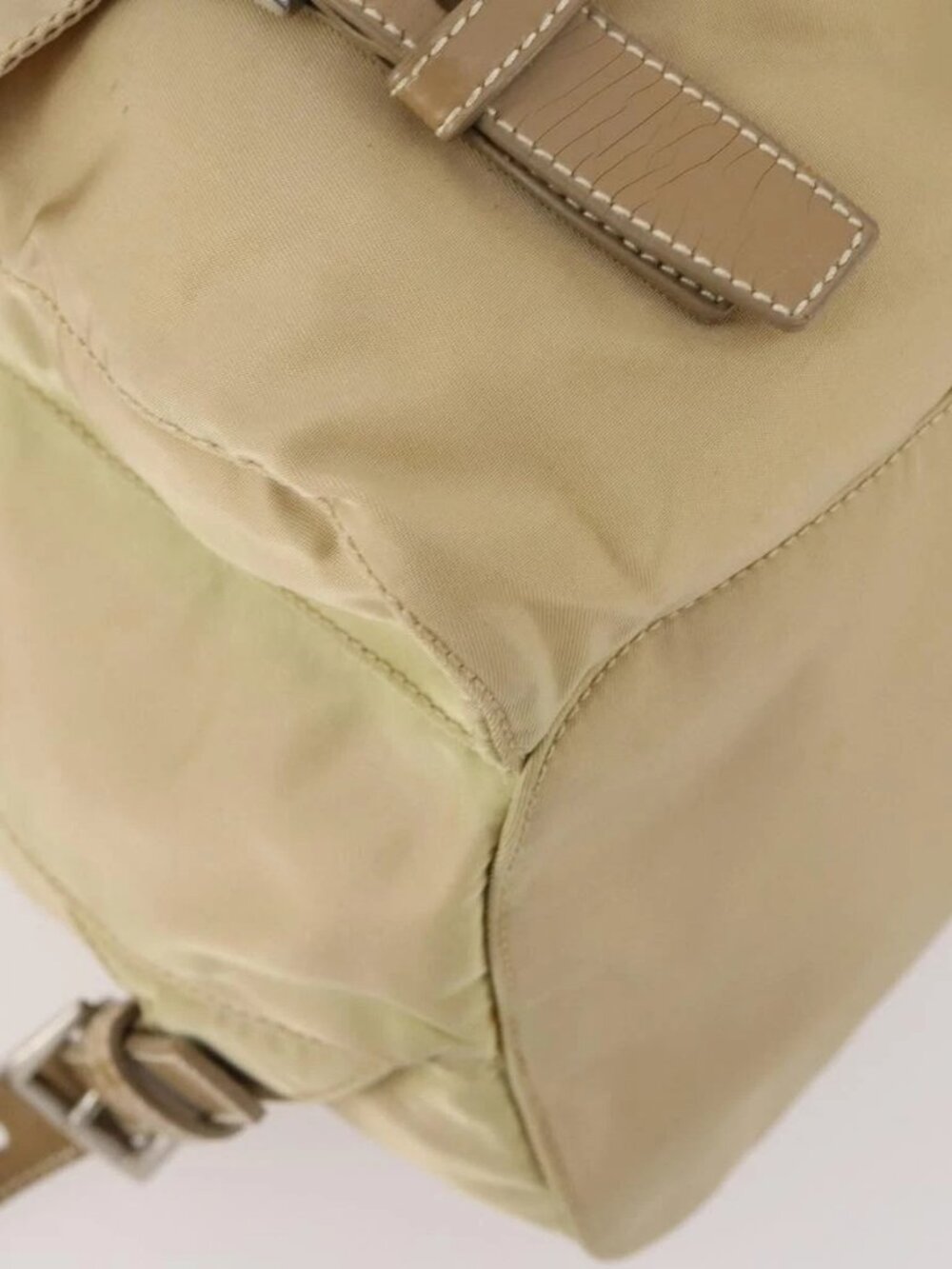 PRADA Backpack Nylon Beige Silver - Picture 4 of 16